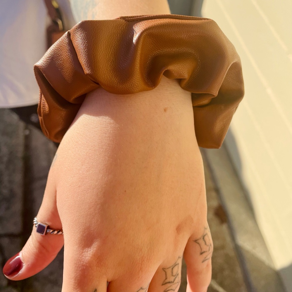Leather Scrunchies